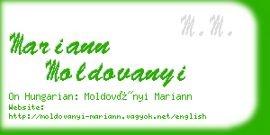 mariann moldovanyi business card